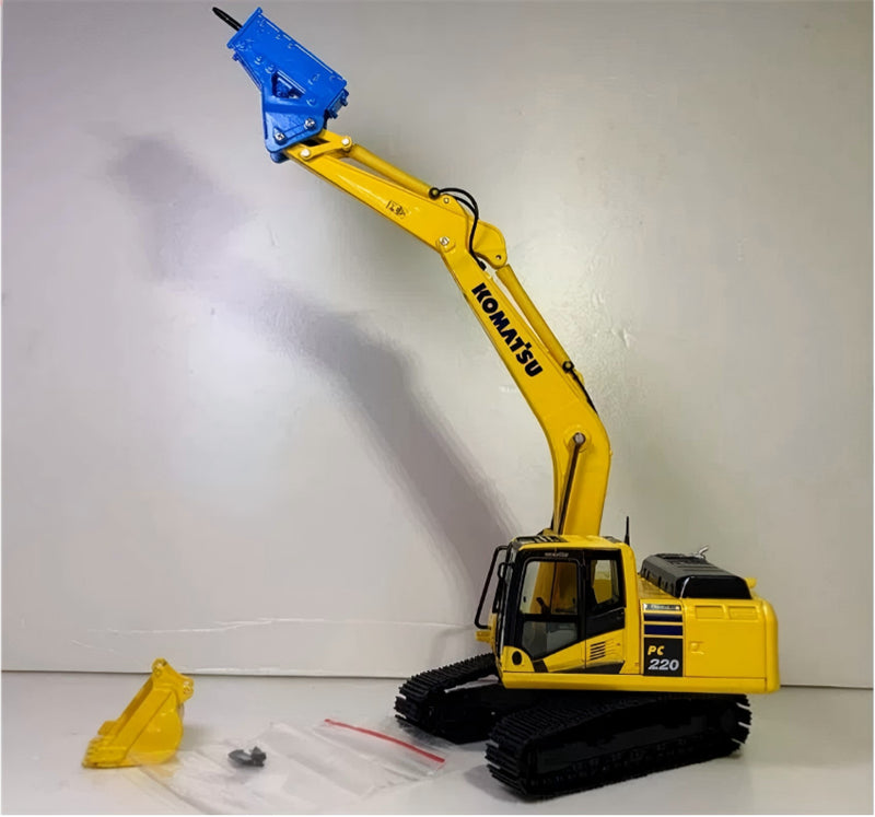 1:50 PC220-10 w/ blue hammer KOMATSU DIECAST Model