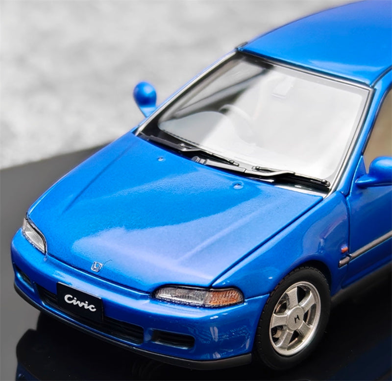 LCD-MODELS Honda Civic SiR II EG6 Fully open blue Beige Interior 1:43 Car Model view11