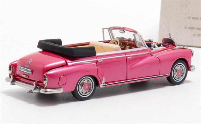 Mortal Mercedes Benz TYP 300D Cabriolet W189 Limited Edition 499PCS ONLY pink 1:64 Car Pre-built Model view2