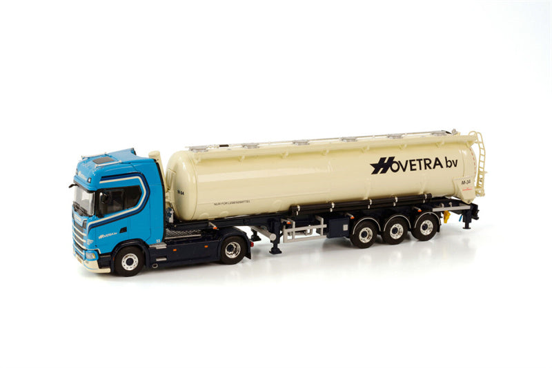 WSI SCANIA S HIGHLINE CS20H 4X2 BULK TRAILER / TIPPER - 3 AXLE HOVETRA 1:50 Truck Pre-built Model