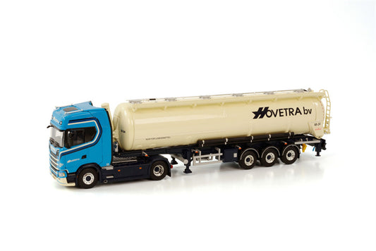 WSI SCANIA S HIGHLINE CS20H 4X2 BULK TRAILER / TIPPER - 3 AXLE HOVETRA 1:50 Truck Pre-built Model