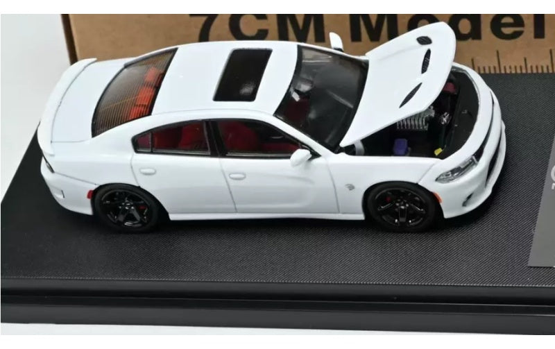 1:64 DODGE Charger SRT  White 7CM MODEL  Limited Edition 599PCS ONLY DIECAST Model