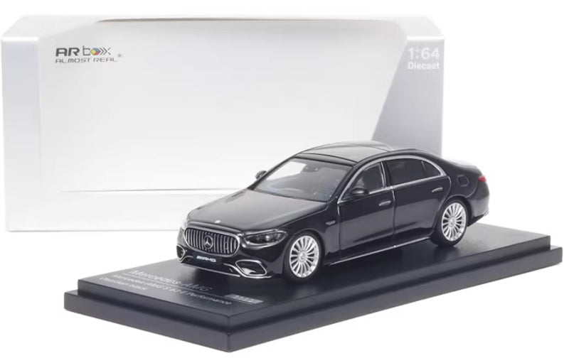 Almost Real Mercedes - AMG S 63 E Performance 2023 Obsidian Black 1:64 Car Pre-built Airliner Model Display view8