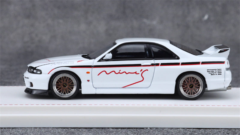Focal Horizon Nissan Skyline GT-R R33 Mine's White Limited Edition 499PCS ONLY 1:64 Car Pre-built Model view3