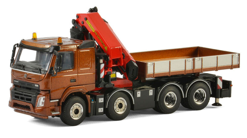 WSI VOLVO FMX SLEEPER CAB 8x4 + PALFINGER 7400.2 Premium Line 1:50 Truck Pre-built Model