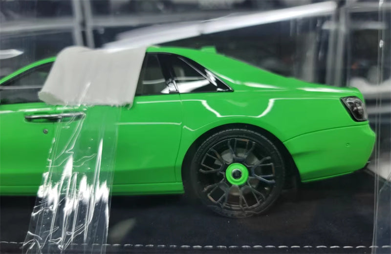 HH Model Rolls Royce Ghost Black Badge Green 1:18 Car Pre-built Model view5