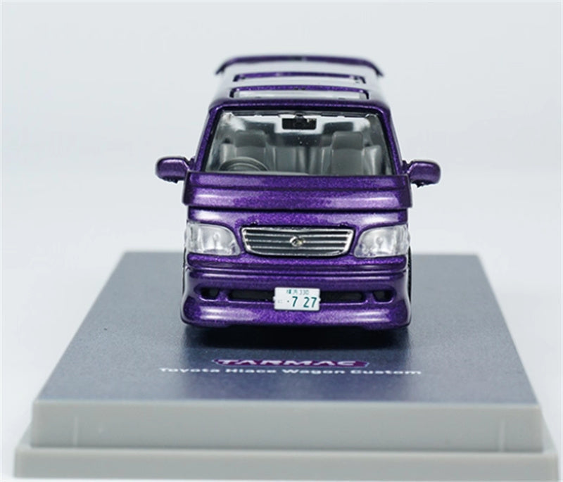 Tarmac Works Toyota Hiace Wagon Custom Purple 1:64 Car Pre-built Model view6