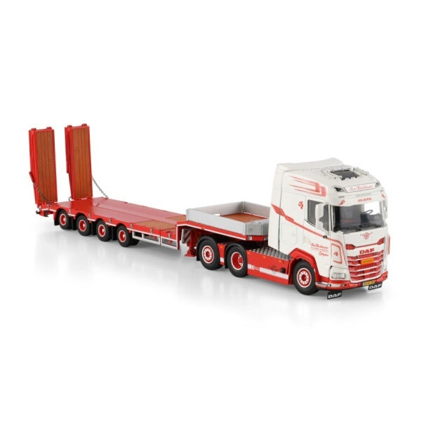 1:50 DAF KIM CHRISTENSEN XG 6X2 SEMI LOW LOADER W/ RAMPS 4 AXLE WSI   Diecast Model