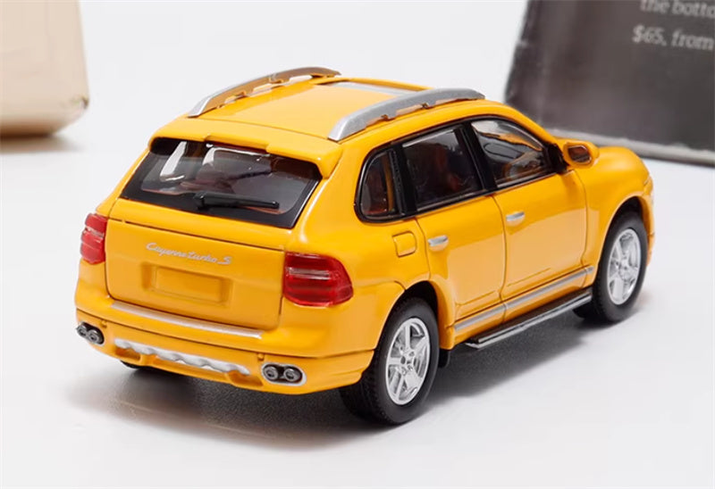 SW Porsche Cayenne Turbo S Yellow Limited Edition 499PCS ONLY 1:64 car Pre-built Model view5