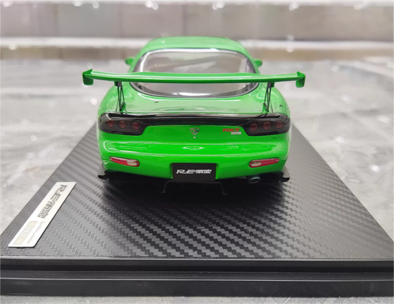 IGNITION MODEL Mazda Amemiya RX-7 FD3S RE Green 1:18 Car Pre-built Model view7