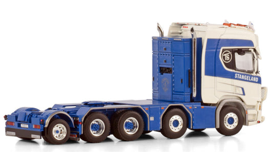 WSI SCANIA R HIGHLINE CR20H 8X4 WITH ADD ON AXLE Stangeland 1:50 Truck Pre-built Model