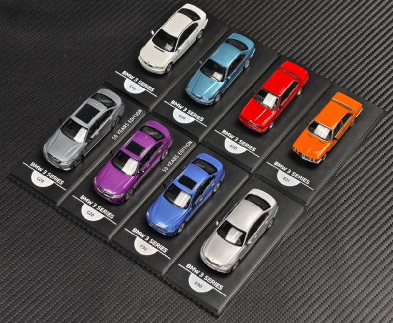 1:64 BMW 3 Series 8-car set Almost Real DIECAST Civil Car Model