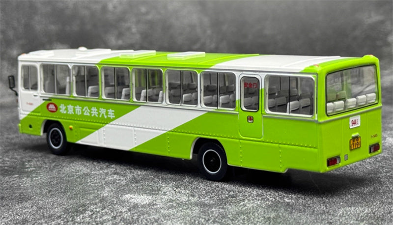 Beijing Public Transport Huanghai DD6111CT Single Machine 944 white wheel Bafangda Payment 1:64 Bus Pre-built Model view2
