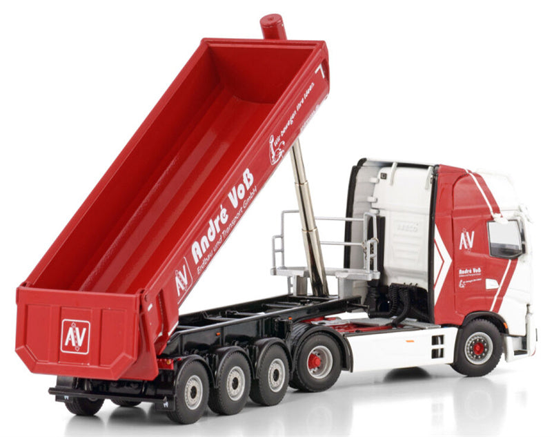 WSI IVECO S-WAY AS HIGH 4X2 HALF PIPE TIPPER TRAILER - 3 AXLE Andre Voss 1:50 Truck Pre-built Model