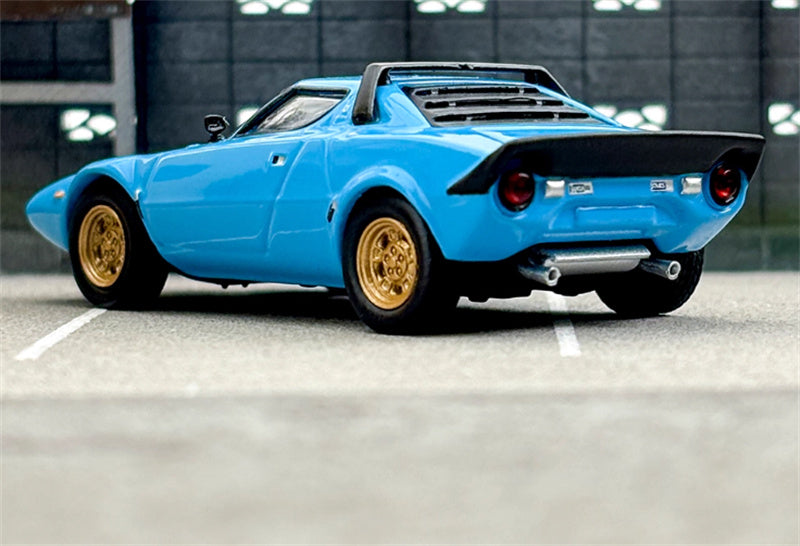 MINIGT Lancia Stratos HF Stradale Azzuro Chiaro Off light version color box packaging 1:64 Car Pre-built Model view2