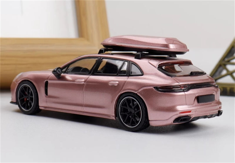 1:64 Porsche Panamera Sport Turismo Travel version Limited Edition 499pcs ONLY  Iceberry pink Ghost Player DIECAST Model