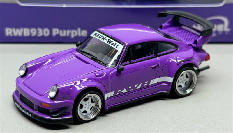 1:64 Porsche RWB 930 purple Model model DIECAST Civil Car Model
