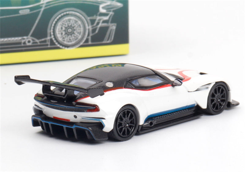 Fine works 64 Aston Martin Vulcan Supercar Limited Edition 999PCS ONLY pearl white 1:64 Car Pre-built Model view5