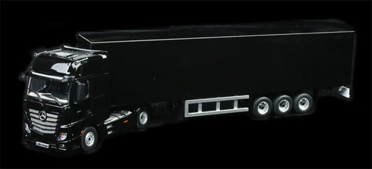 1:64 Mercedes-Benz Actros Black TIMEMICRO x PERKA DIECAST Trailer & Tractor Model