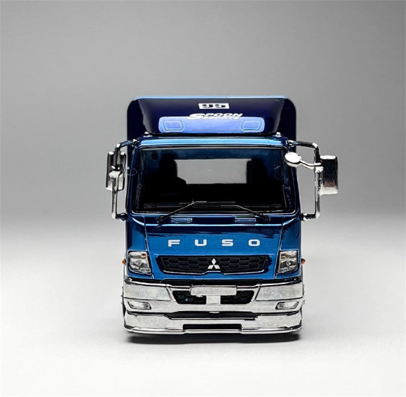 GCD Mitsubishi Mk2 fuso lifting type container truck transport SPOON sports Electroplated Blue RHD 1:64 Truck Pre-built Model view5