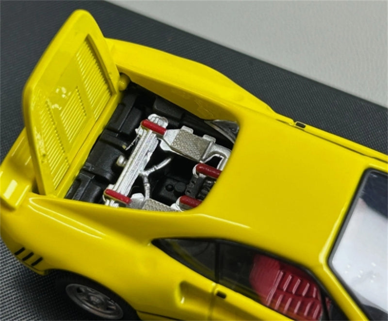 Hone Model Ferrari 288 GTO Yellow Limited Edition 299PCS ONLY 1:64 car Pre-built Model view7