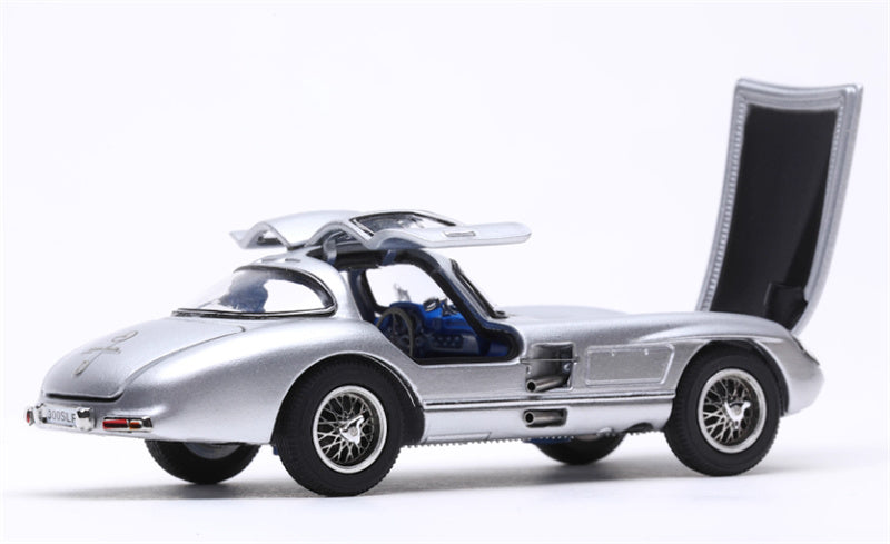 YS Model Mercedes Benz 300 SLR (W196S) Supercar Silver - Blue Inside Limited Edition 99PCS ONLY 1:64 Car Pre-built Model view2