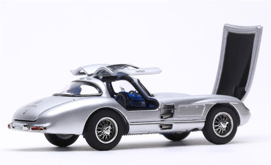 YS Model Mercedes Benz 300 SLR (W196S) Supercar Silver - Blue Inside Limited Edition 99PCS ONLY 1:64 Car Pre-built Model view2