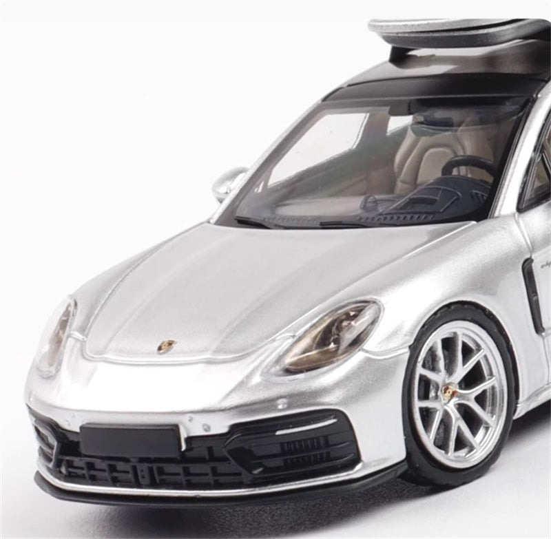 1:64 Porsche Panamera Travel version Limited Edition 699pcs ONLY  Silver Rhino Model DIECAST Model