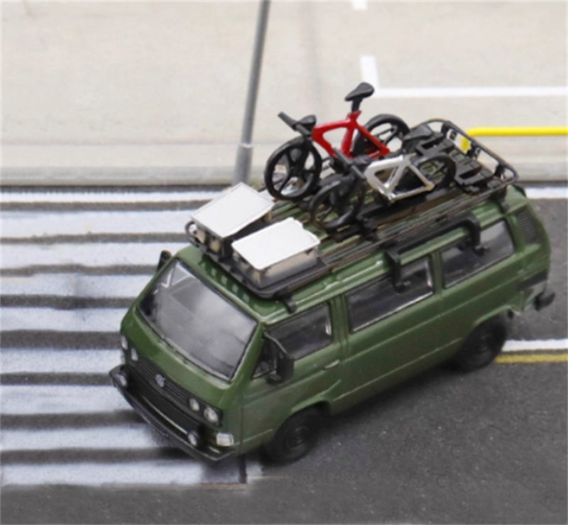 Master VW T3 Magway van Green with accessories 1:64 Car Pre-built Model view3
