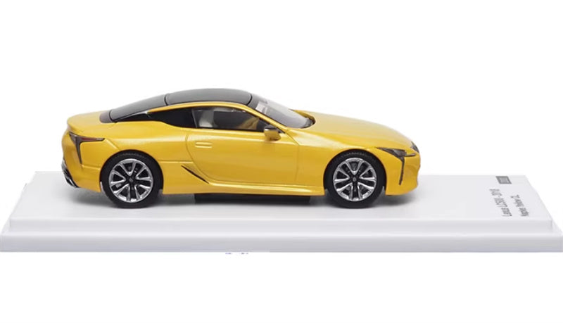 Almost Real Lexus LC500 2018 Naples Yellow CL. 1:64 Car Pre-built Airliner Model Display view3