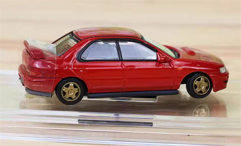 BM Creations SUBARU 1994 Impreza WRX STi LEFT HAND DRIVE Red 1:64 Car Pre-built Model