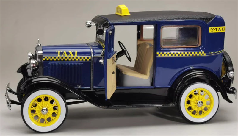 Sun Star 1931 Ford A Tudor TAXI dark blue 1:18 Car Pre-built Model view3