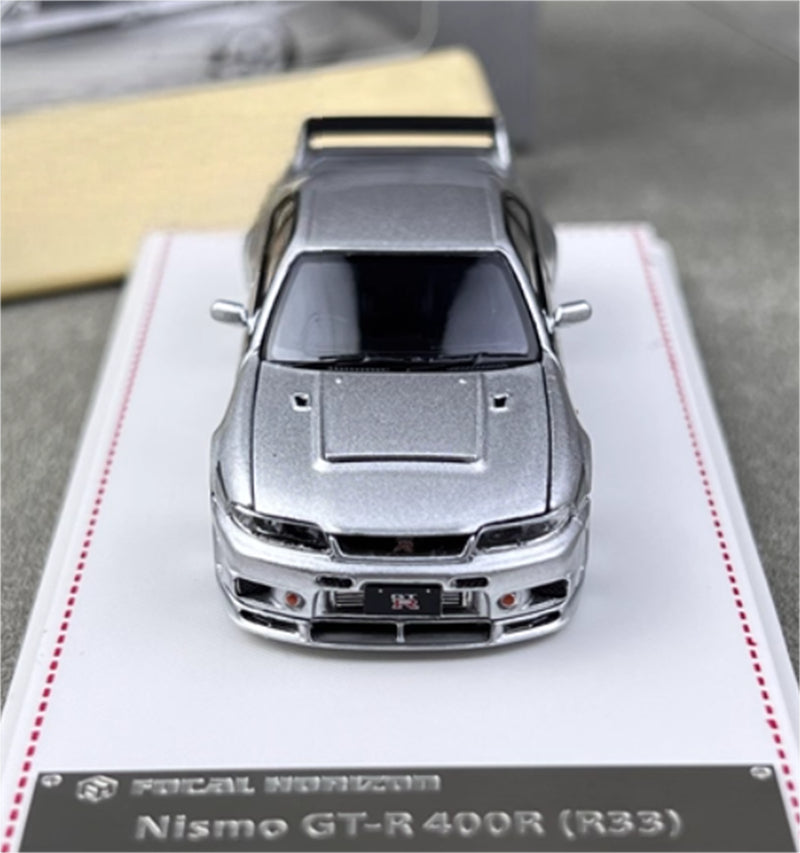 Focal Horizon Nissan GT-R R33 400R Silver Limited Edition 999PCS ONLY 1:64 Car Pre-built Model view5