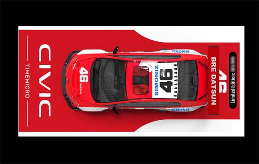 TimeMicro Honda Civic FD2 explosive redesign #46 Regular Edition Limited Edition 1:64 Car Pre-built Model view2