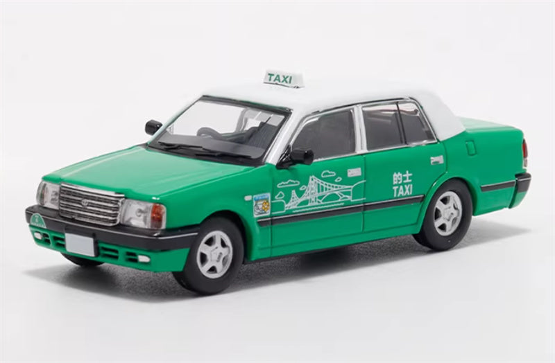 LMLF MODEL Toyota Crown Comfort Hong Kong New Territories Taxi Green 1:64 Car Pre-built Model view1