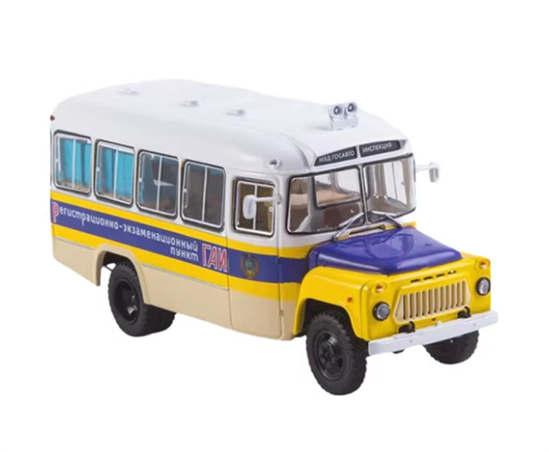 Modimio Russian Highway Inspection Service Kavz-685 Enforcement Minibus 1:43 Bus Pre-built Airliner Model Display view1