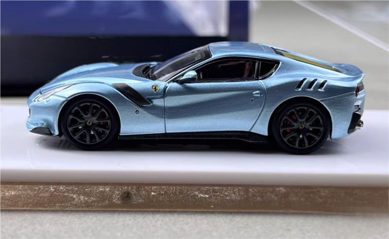 Stance Hunters Ferrari F12 TDF Supercar Limited Edition 499PCS ONLY Ice blue 1:64 Car Pre-built Model view9