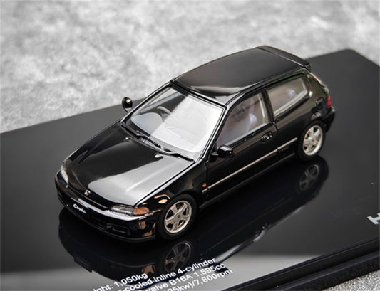 LCD-MODELS Honda Civic SiR II EG6 Fully open black 1:43 Car Pre-built Model view1