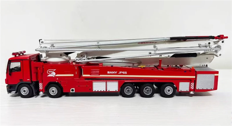 SANY JP65 65M large-span lifting jet fire truck Limited Edition 1:50 Truck Pre-built Model