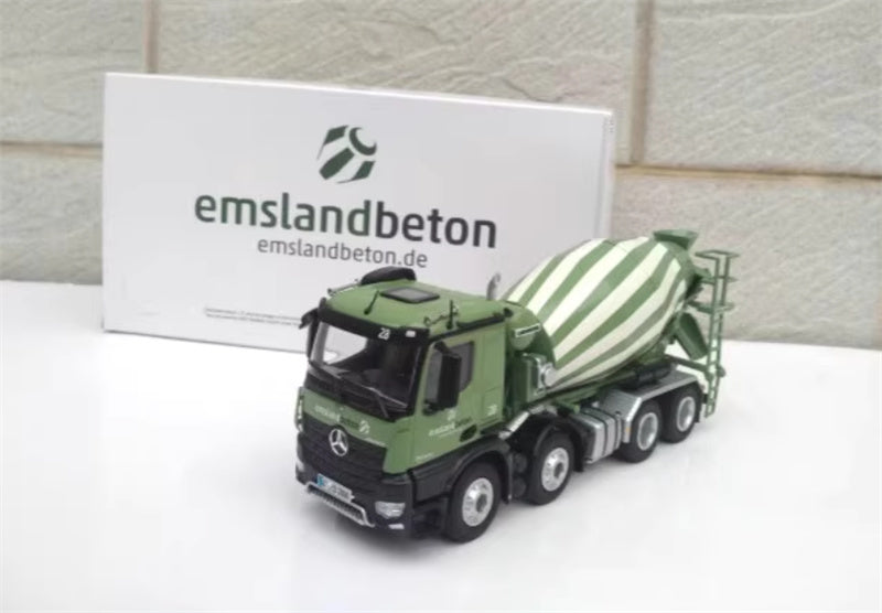NZG AROCS 8X4 concrete mixer truck Green 1:50 Truck Pre-built Model