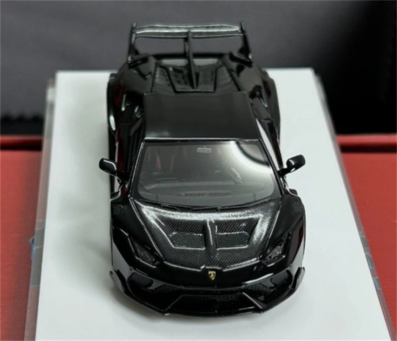 FALME Lamborghini LBWK Huracan GT LP610 Glossy Black Limited Edition 199pcs ONLY 1:64 Car Pre-built Model
