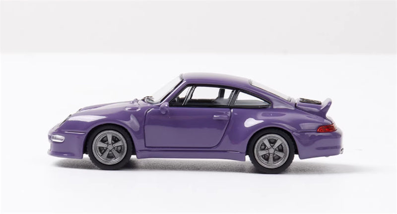 SW Porsche Gunther Werks 993 Dark Night Purple Hardtop Limited Edition 499PCS ONLY 1:64 car Pre-built Model view5
