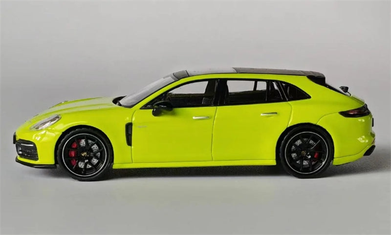 1:64 Porsche Panamera Travel version Limited Edition 599pcs ONLY  Lemon Yellow Rhino Model DIECAST Model
