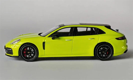 1:64 Porsche Panamera Travel version Limited Edition 599pcs ONLY  Lemon Yellow Rhino Model DIECAST Model