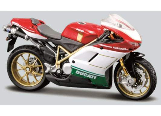 1:18 Ducati 1098S  Red/White  Maisto  Diecast Motorcycle Model