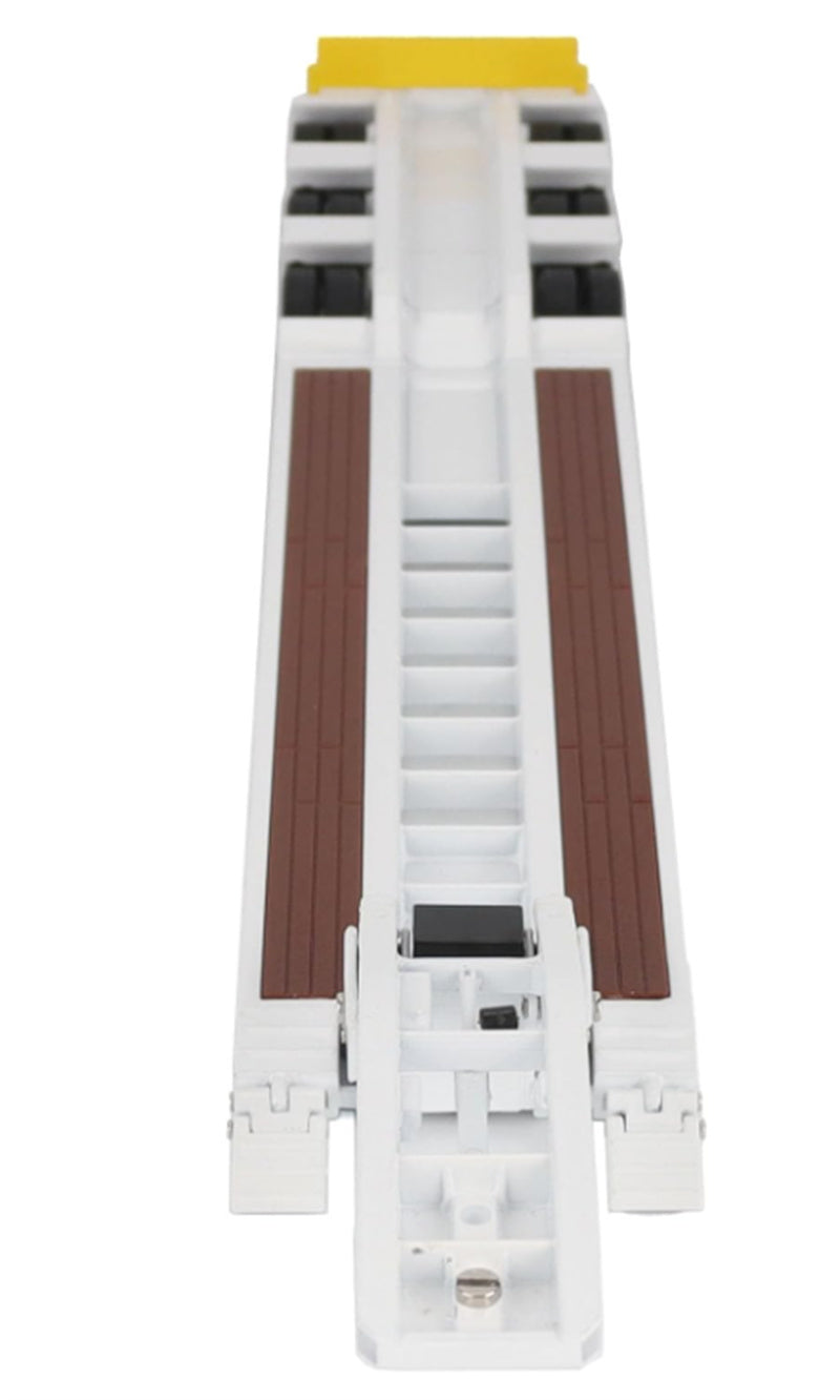 CATERPILLAR Trail King TK120 Hydraulic Detachable Gooseneck Lowboy Trailer (White Regular Version) 1:50 Truck Pre-built Model