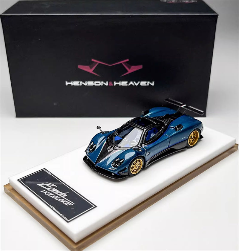 HH Model Pagani Zonda Tricolore Blue - Hardtop Edition 1:64 Car Pre-built Model view8