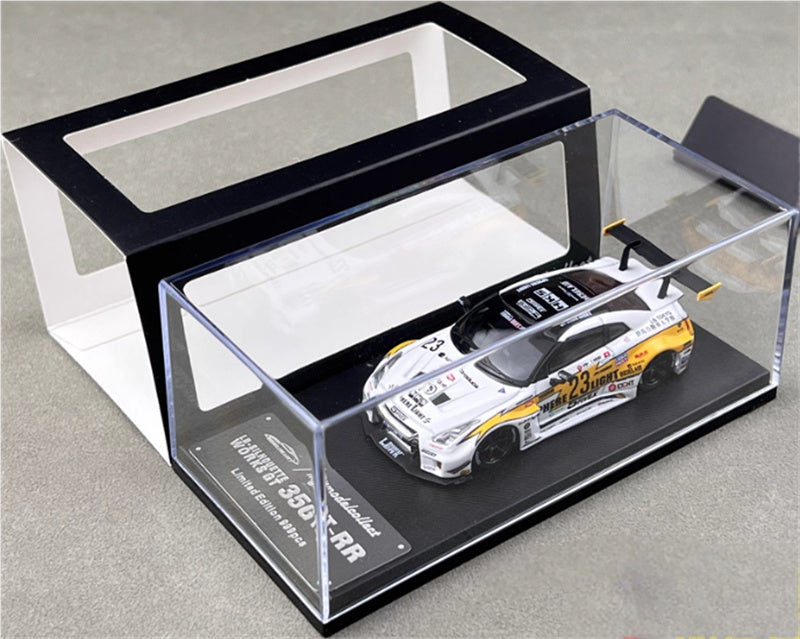 mymodelcollect Nissan 35GT-RR #23 LBWK Limited Edition Lightning HKS coating 1:64 Car Pre-built Model view8