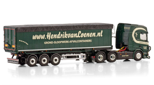 WSI SCANIA R HIGHLINE CR20H 6X2 TAG AXLE TIPPER VOLUME TRAILER - 3 AXLE Hendrik van Loenen 1:50 Model