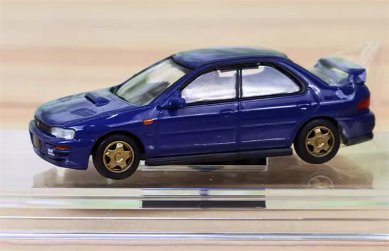 BM Creations SUBARU 1994 Impreza WRX STi LEFT HAND DRIVE Blue 1:64 Car Pre-built Model
